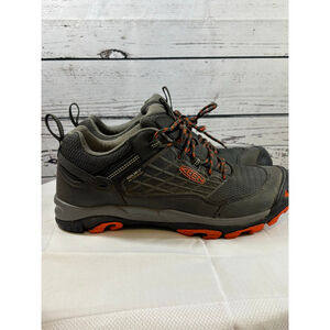 Men's Keen Waterproof Athletic Hiking Shoes US 9 Grey Orange